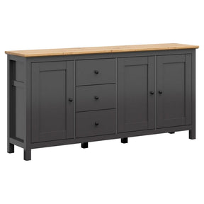 Comoda BERGEN OCN-29737, gri grafit/stejar artisan
