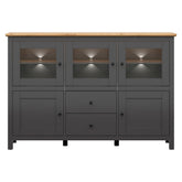 Comoda BERGEN OCN-29740, gri grafit/stejar artisan