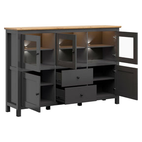 Comoda BERGEN OCN-29740, gri grafit/stejar artisan