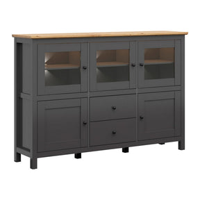 Comoda BERGEN OCN-29740, gri grafit/stejar artisan