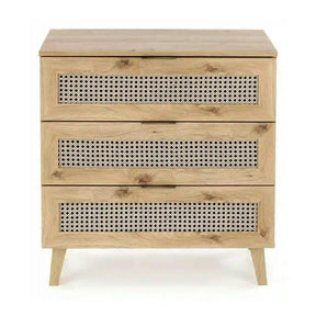 Comoda BORNEO, PAL laminat/MDF laminat/polipropilenă, stejar artisan, 80×40×85 cm
