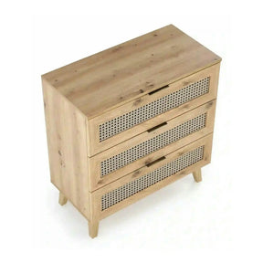 Comoda BORNEO, PAL laminat/MDF laminat/polipropilenă, stejar artisan, 80×40×85 cm