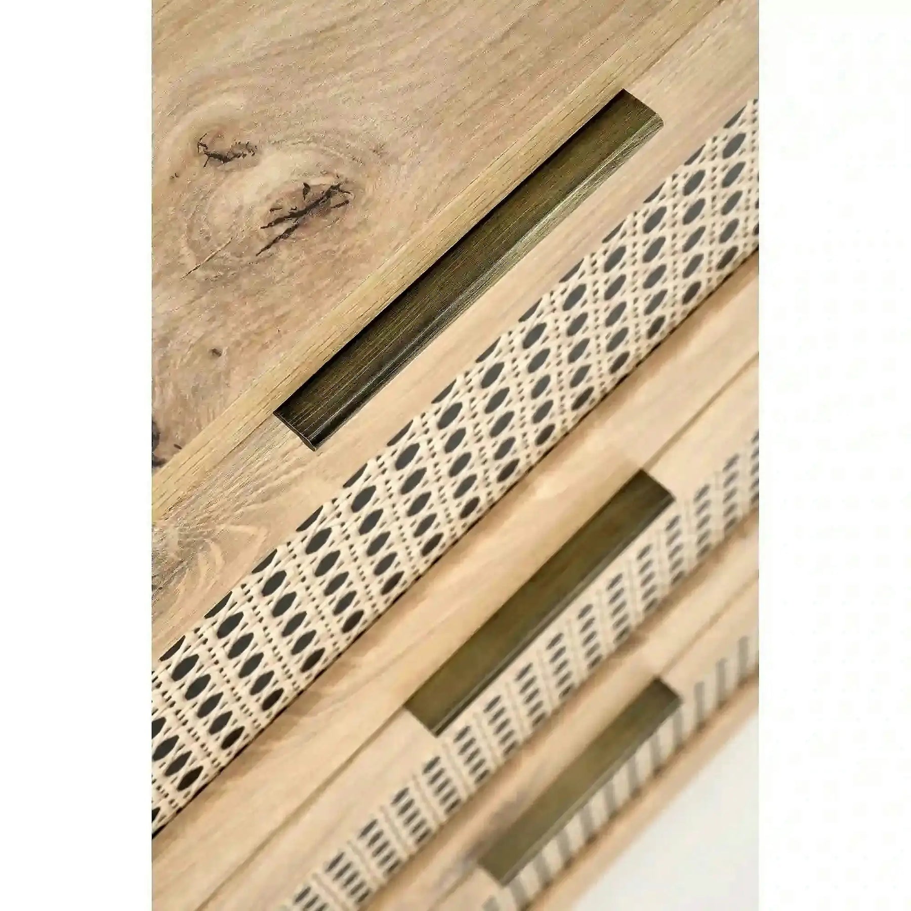 Comoda BORNEO, PAL laminat/MDF laminat/polipropilenă, stejar artisan, 80×40×85 cm
