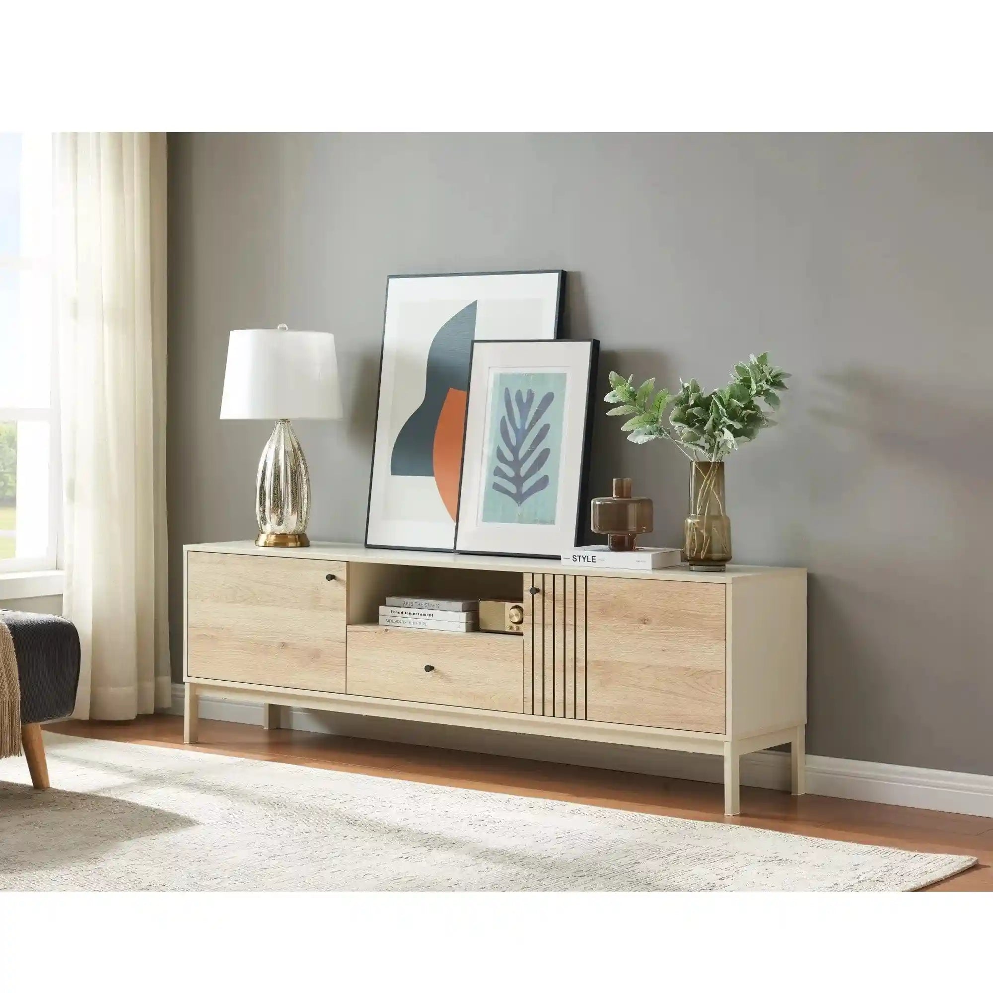 Comoda DETROIT OCN-39966, stejar alpin/alb