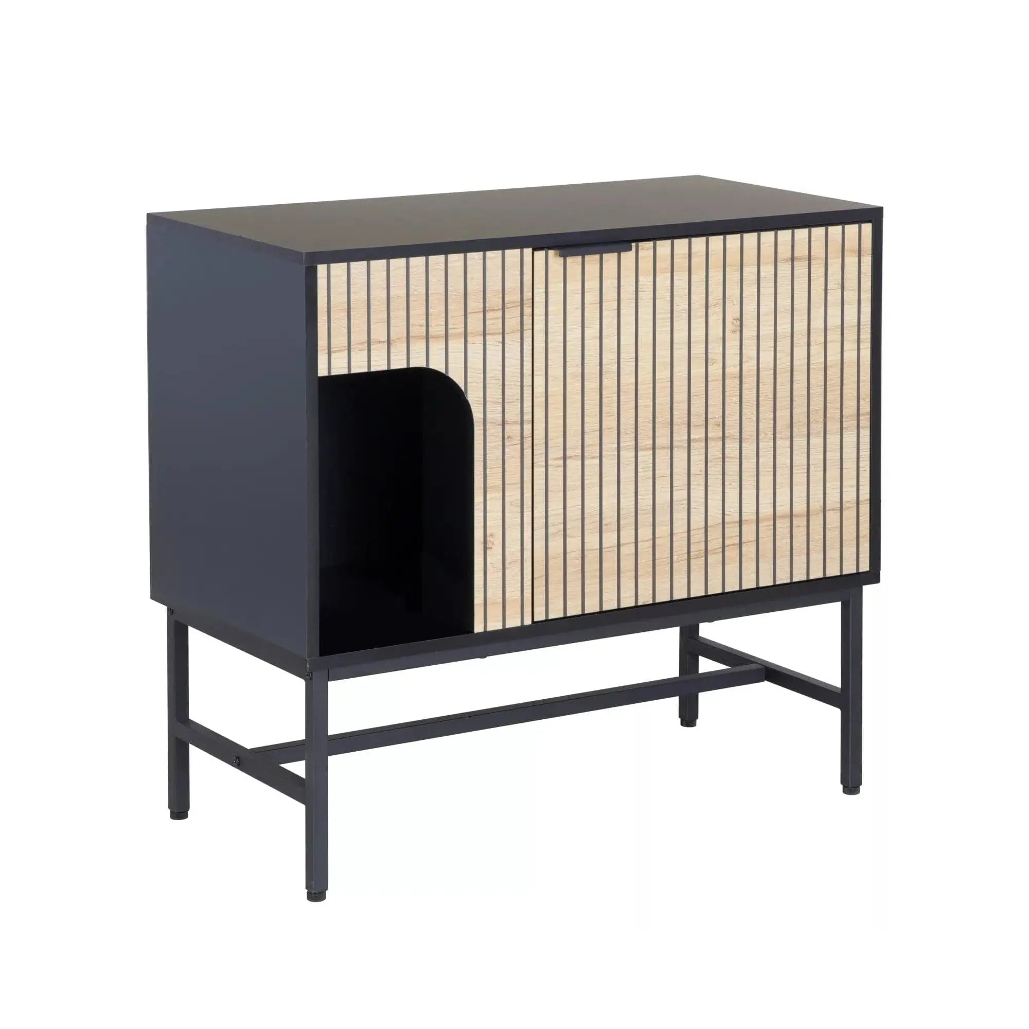 Comoda DETROIT OCN-39967, negru/stejar