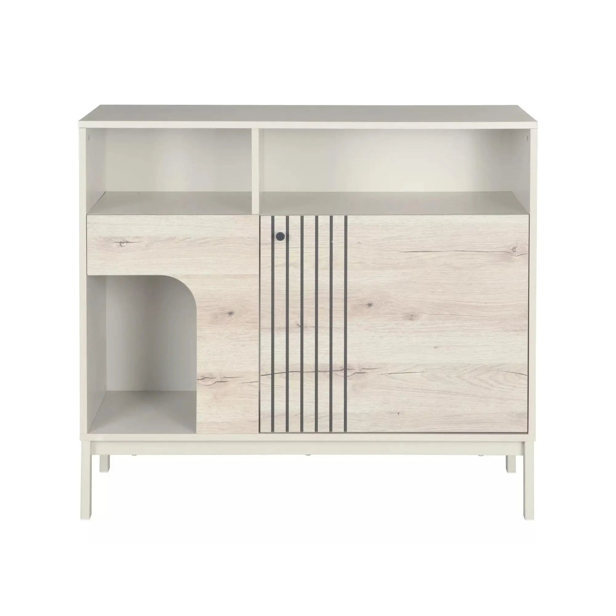 Comoda DETROIT OCN-39970, stejar alpin/alb