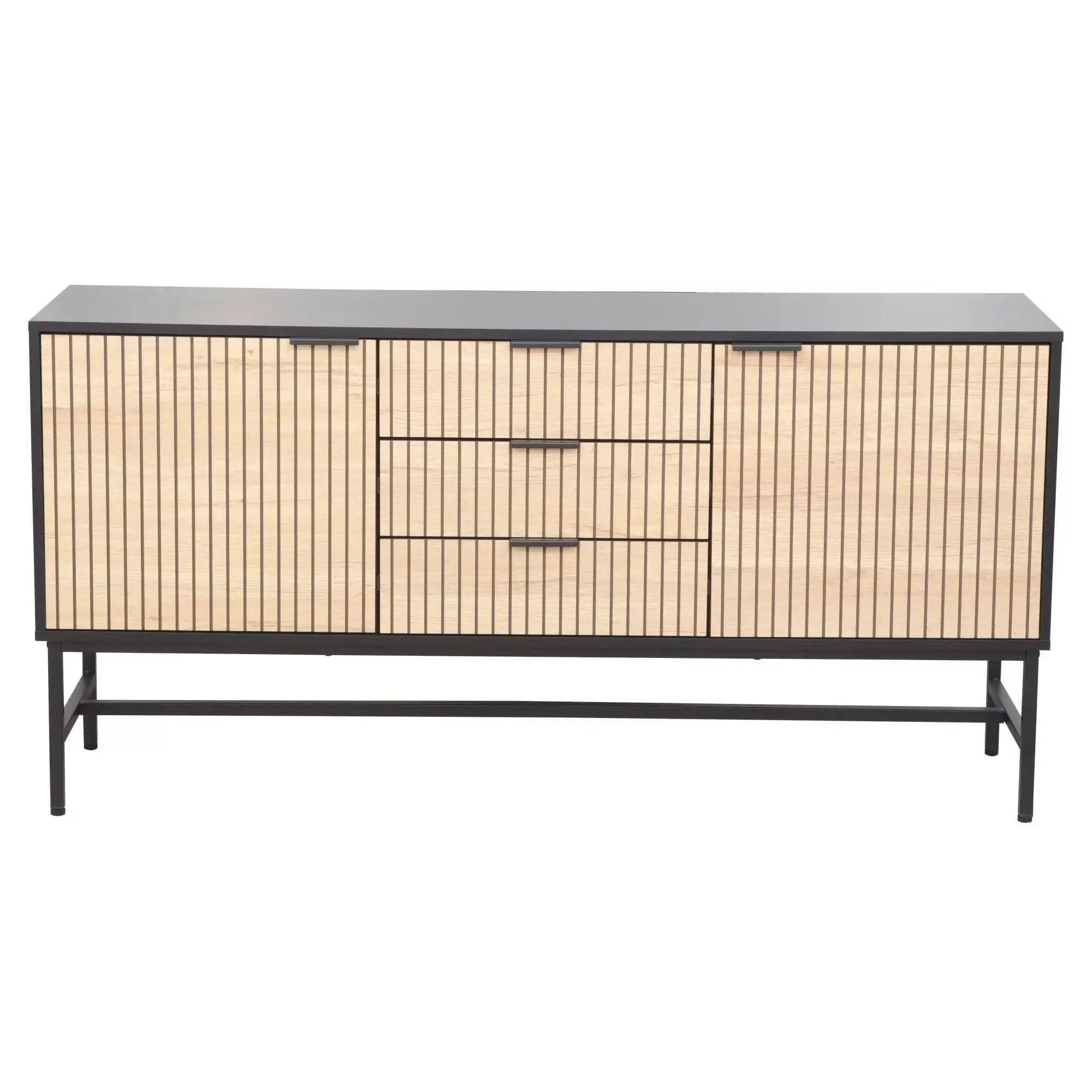 Comoda DETROIT OCN-39973, negru/stejar