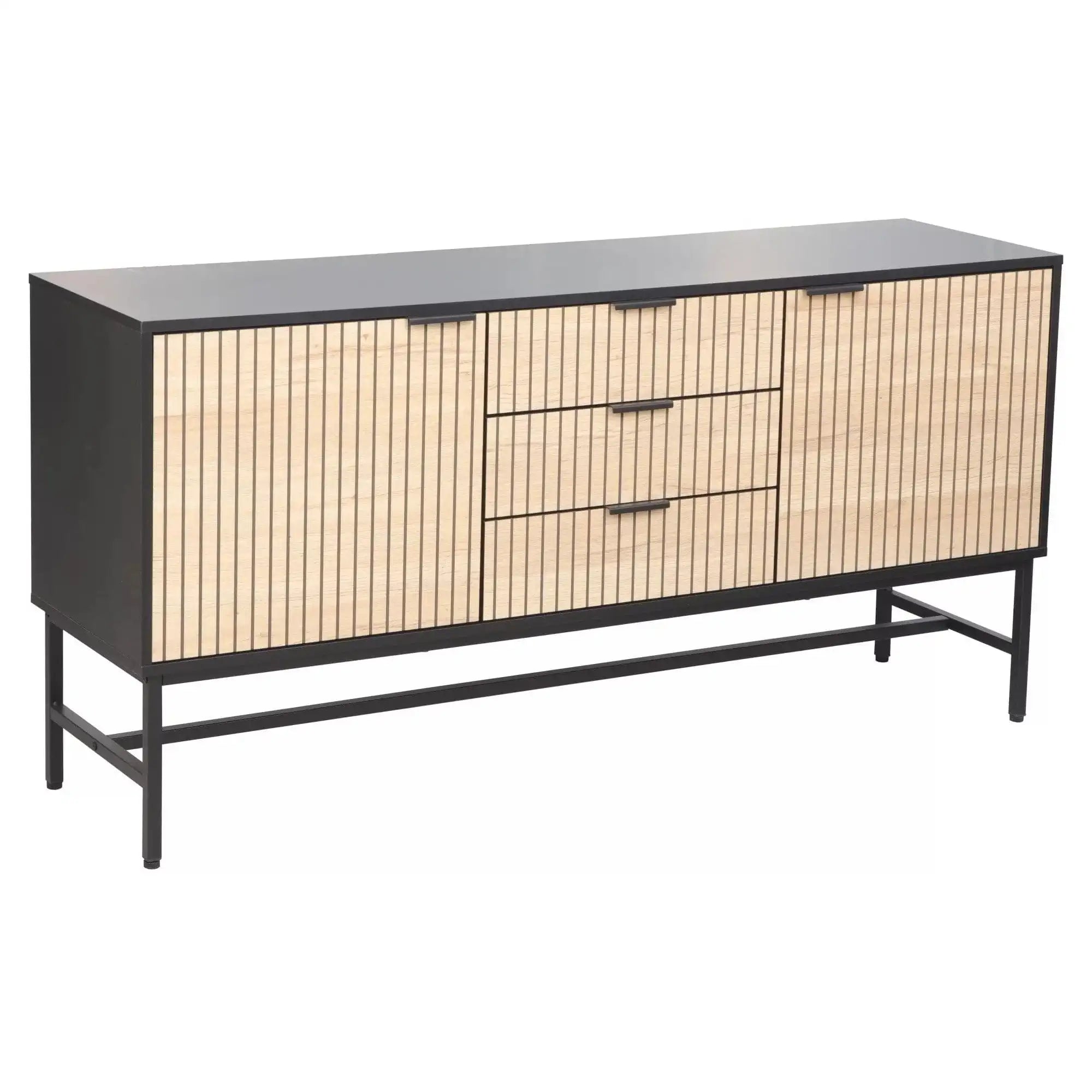 Comoda DETROIT OCN-39973, negru/stejar