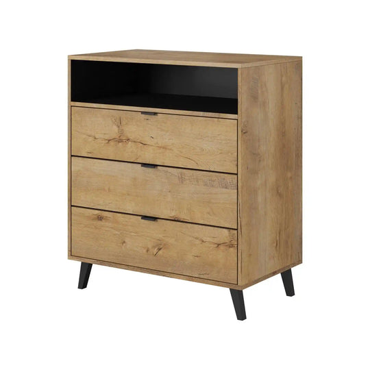 Comoda HOUSTON OCN-27721, stejar/negru