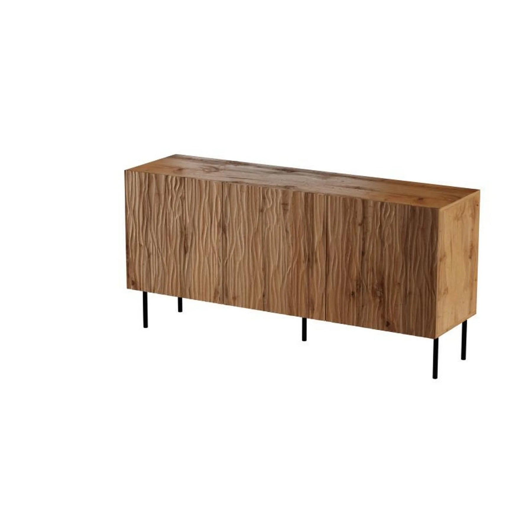 Comoda HOUSTON OCN-37960, stejar wotan/negru