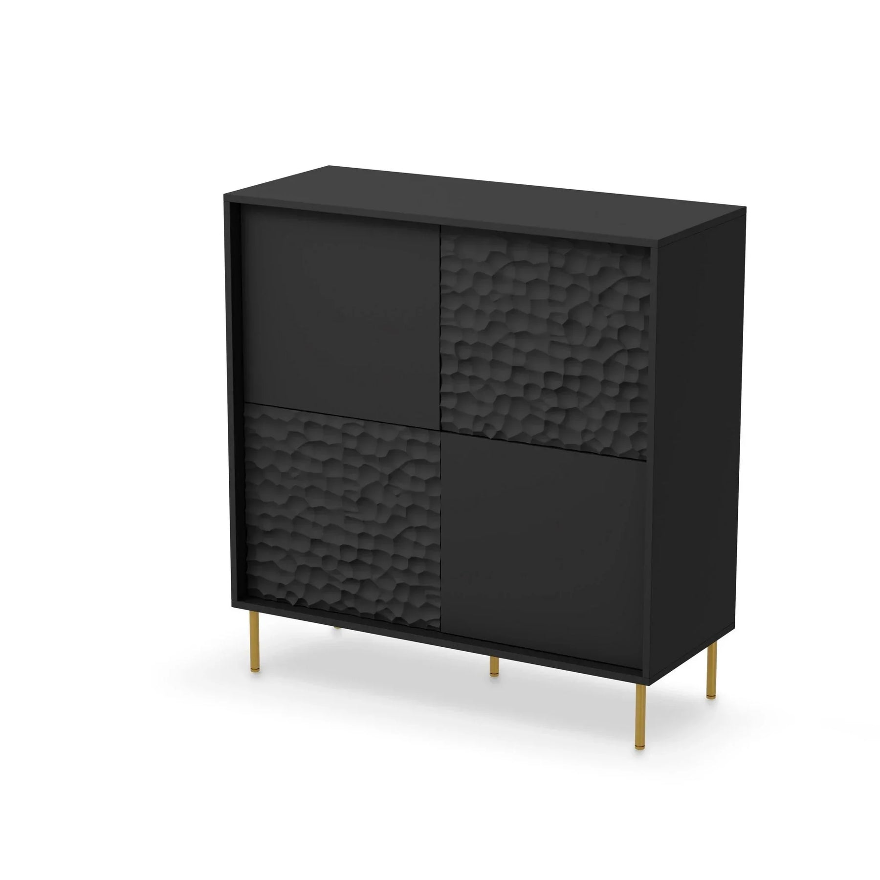 Comoda HOUSTON OCN-37967, negru/auriu