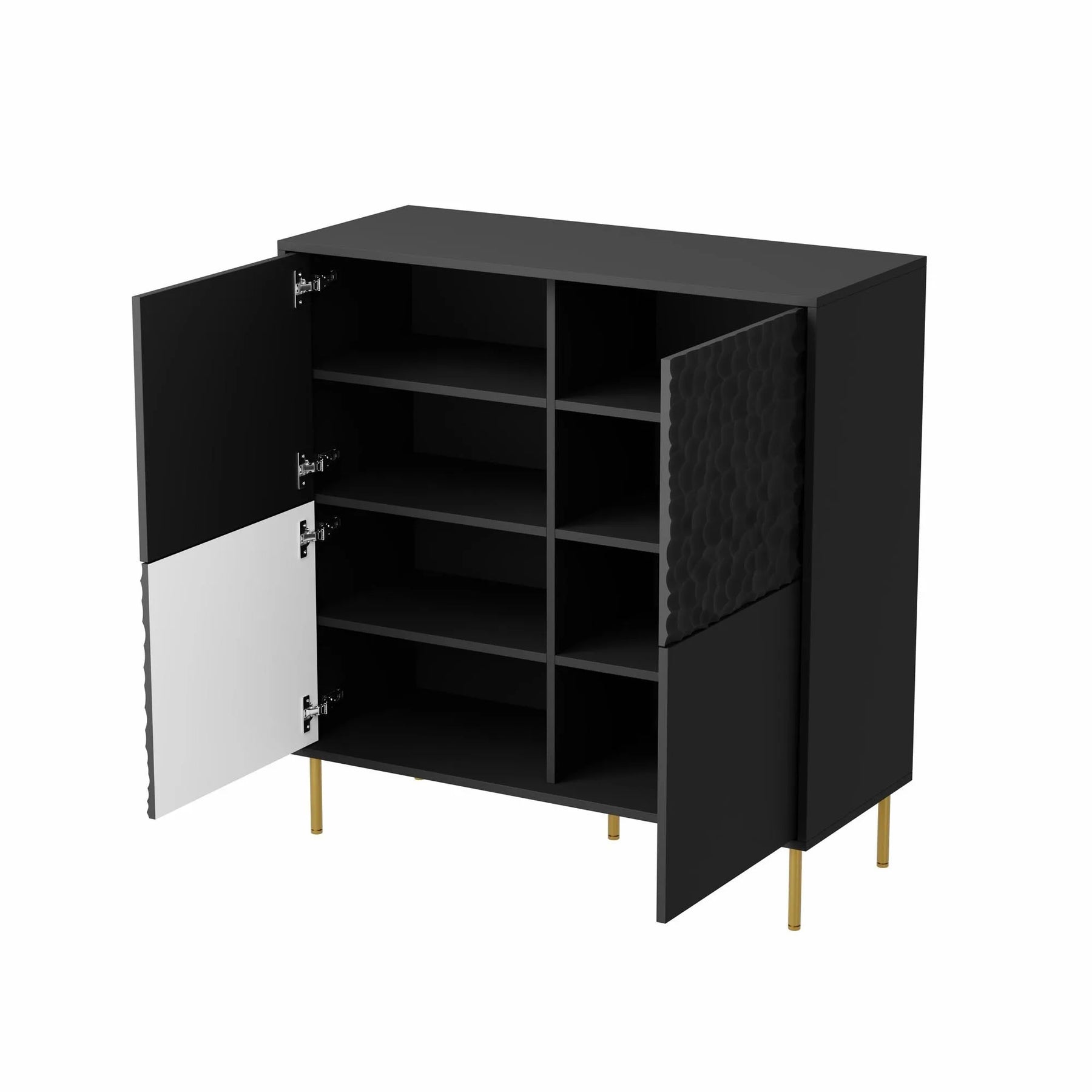 Comoda HOUSTON OCN-37967, negru/auriu