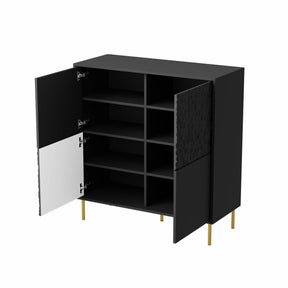 Comoda HOUSTON OCN-37967, negru/auriu