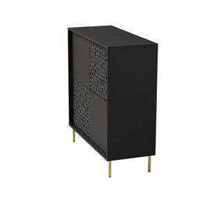 Comoda HOUSTON OCN-37967, negru/auriu