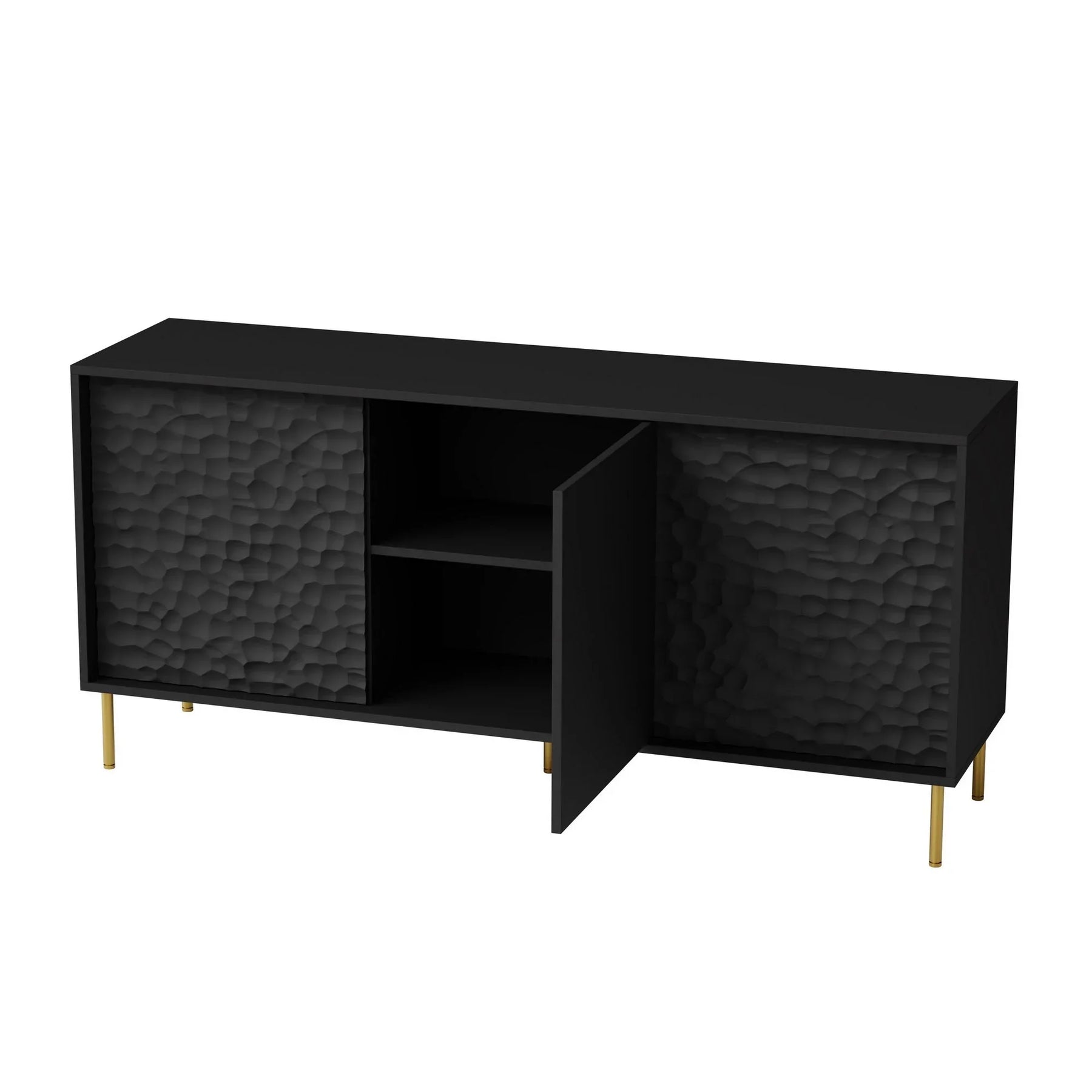Comoda HOUSTON OCN-37968, negru/auriu