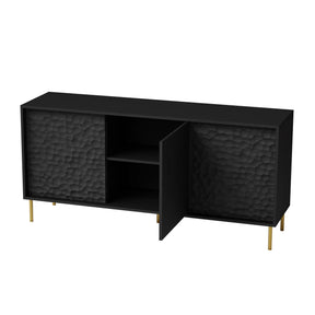 Comoda HOUSTON OCN-37968, negru/auriu
