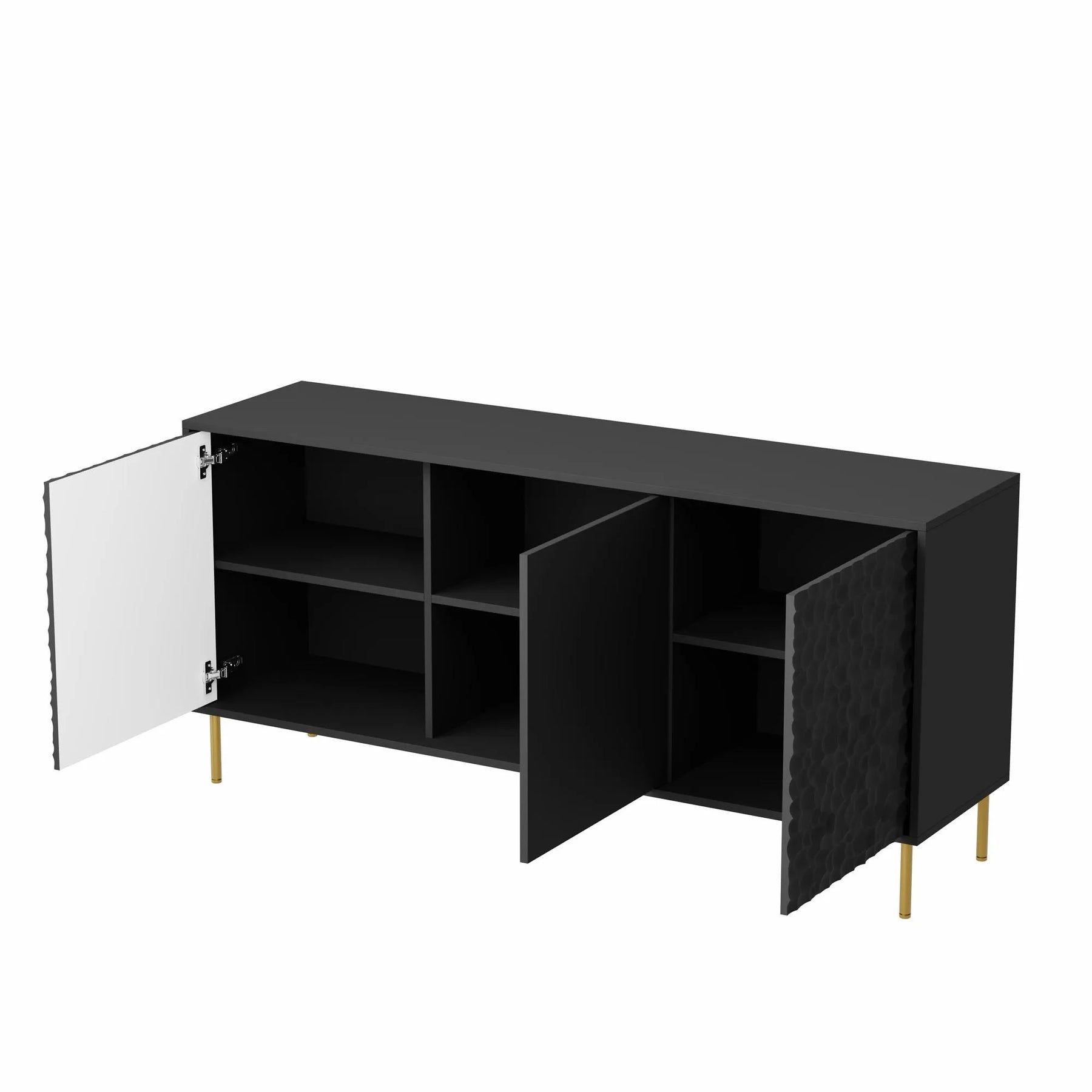 Comoda HOUSTON OCN-37968, negru/auriu