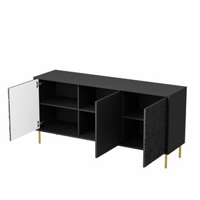 Comoda HOUSTON OCN-37968, negru/auriu
