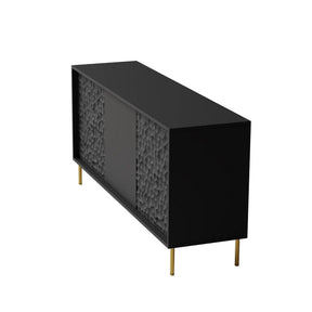 Comoda HOUSTON OCN-37968, negru/auriu