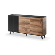 Comoda HOUSTON OCN-37972, stejar wotan/negru
