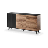 Comoda HOUSTON OCN-37972, stejar wotan/negru