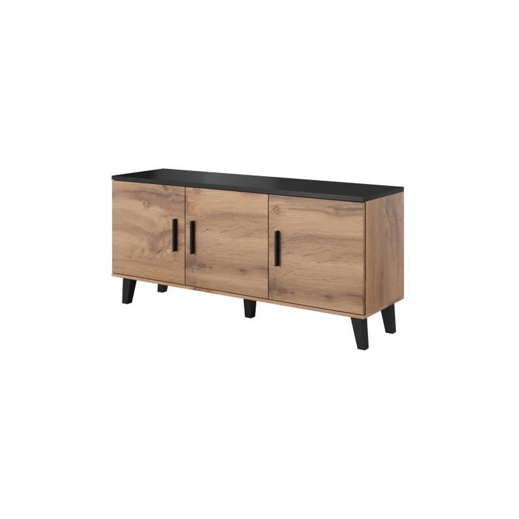 Comoda HOUSTON OCN-38008, stejar wotan/negru