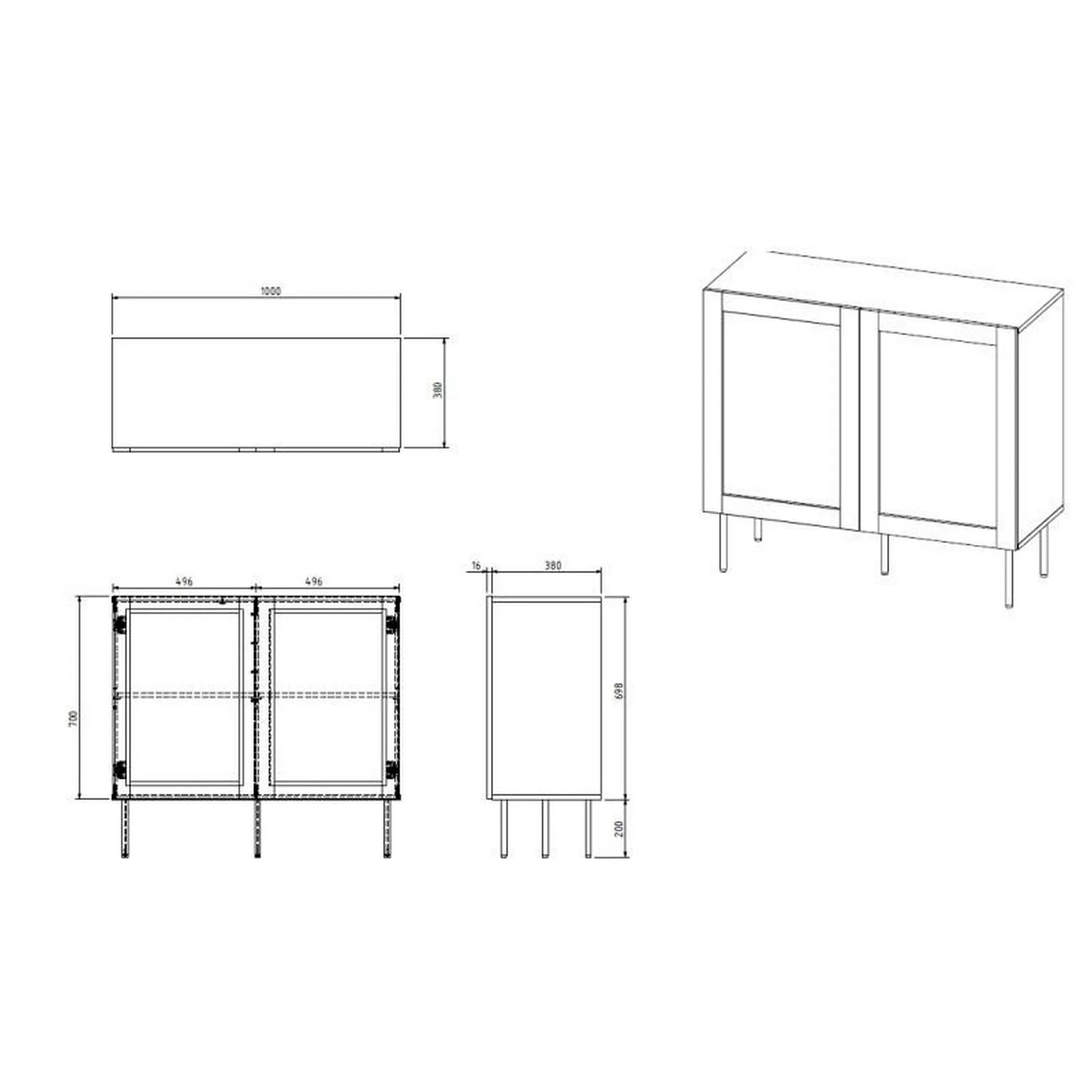 Comoda HOUSTON OCN-38016, negru