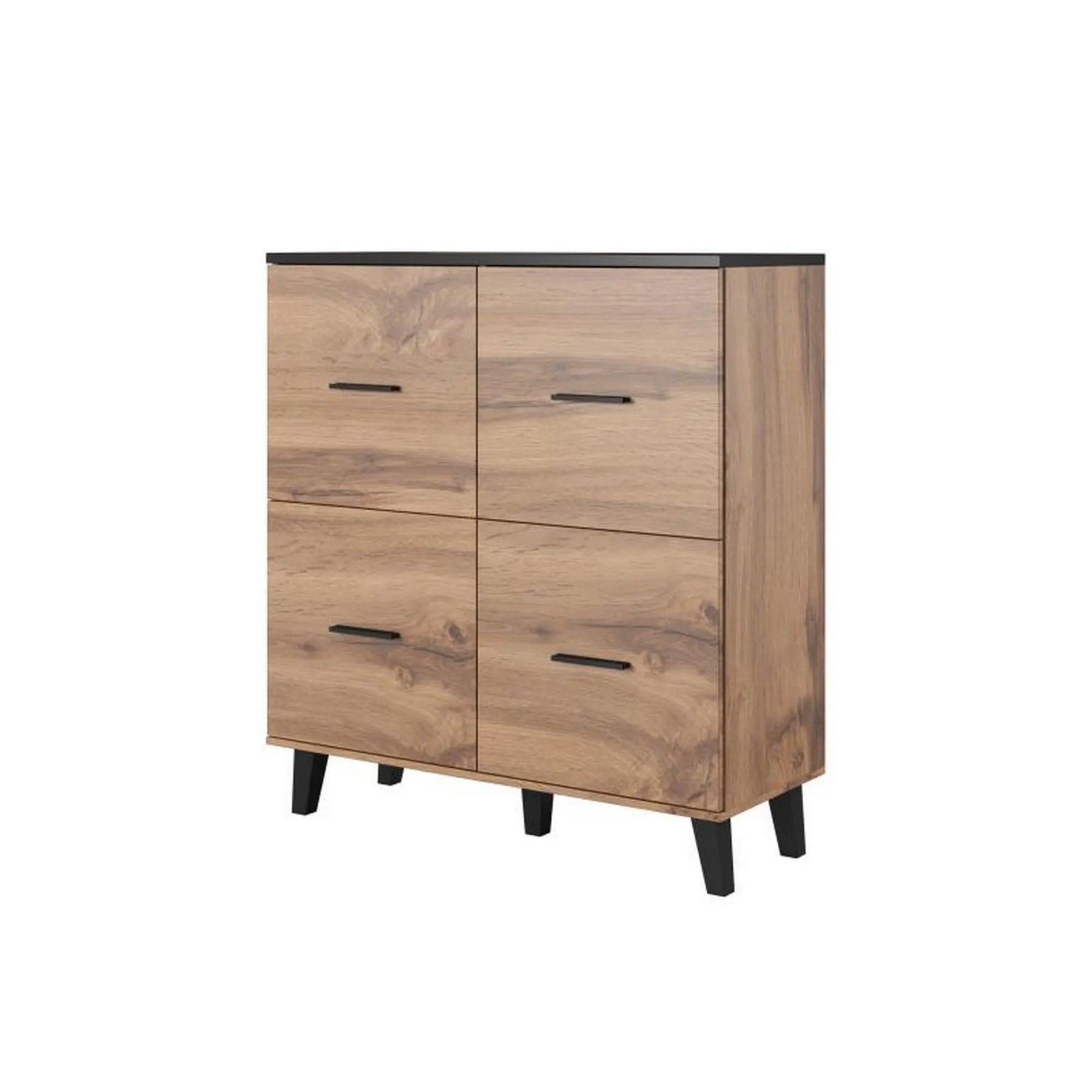Comoda HOUSTON OCN-38034, stejar wotan/negru