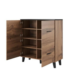 Comoda HOUSTON OCN-38034, stejar wotan/negru
