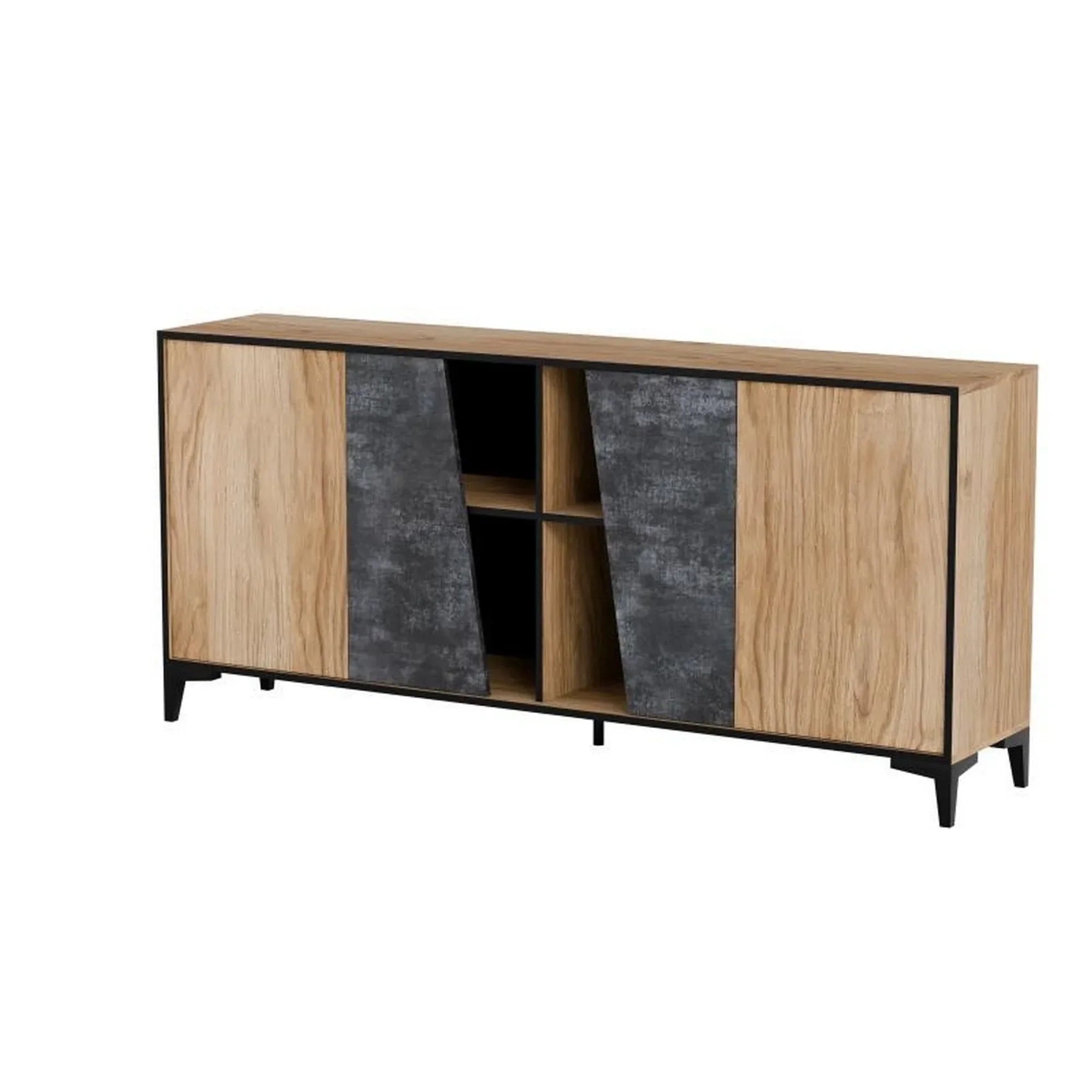 Comoda HOUSTON OCN-38050, stejar/gri beton