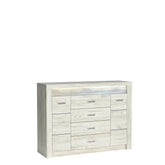 Comoda HOUSTON OCN-38090, stejar craft alb