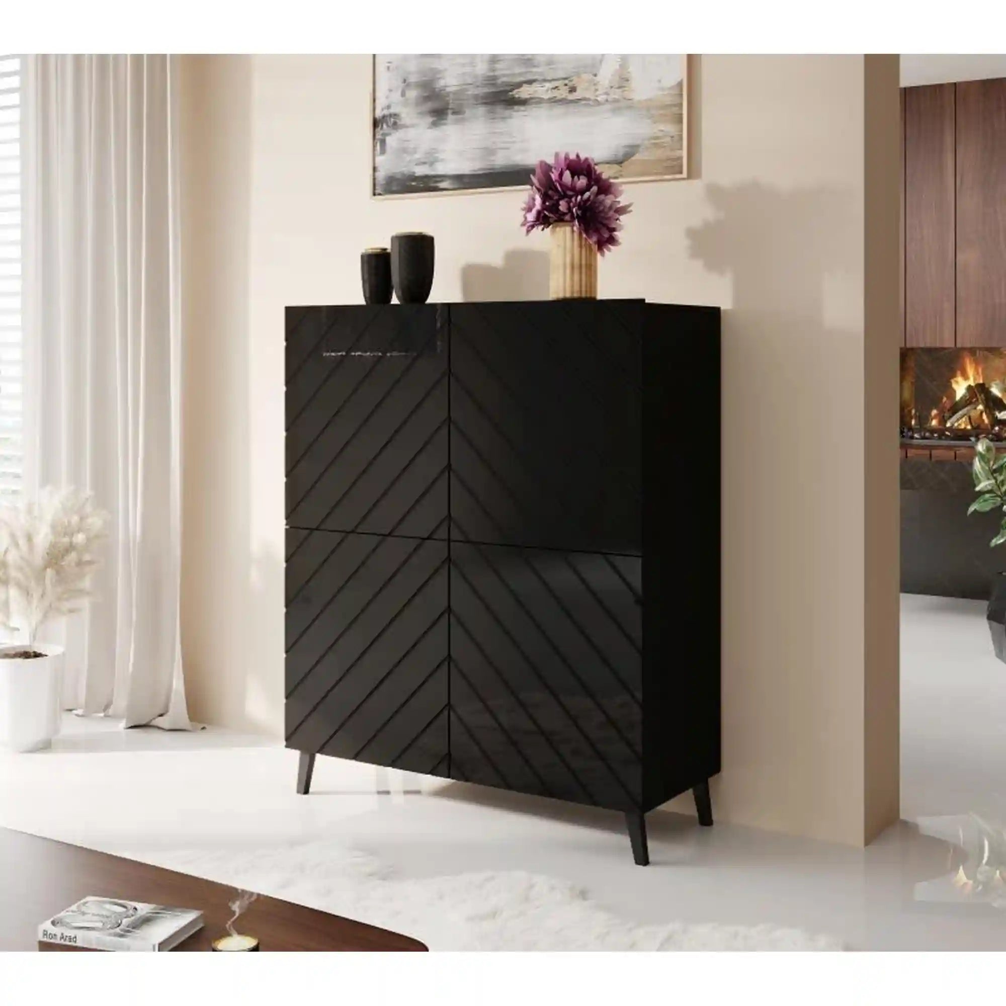 Comoda HOUSTON OCN-38107, negru