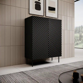 Comoda HOUSTON OCN-38133, negru/stejar