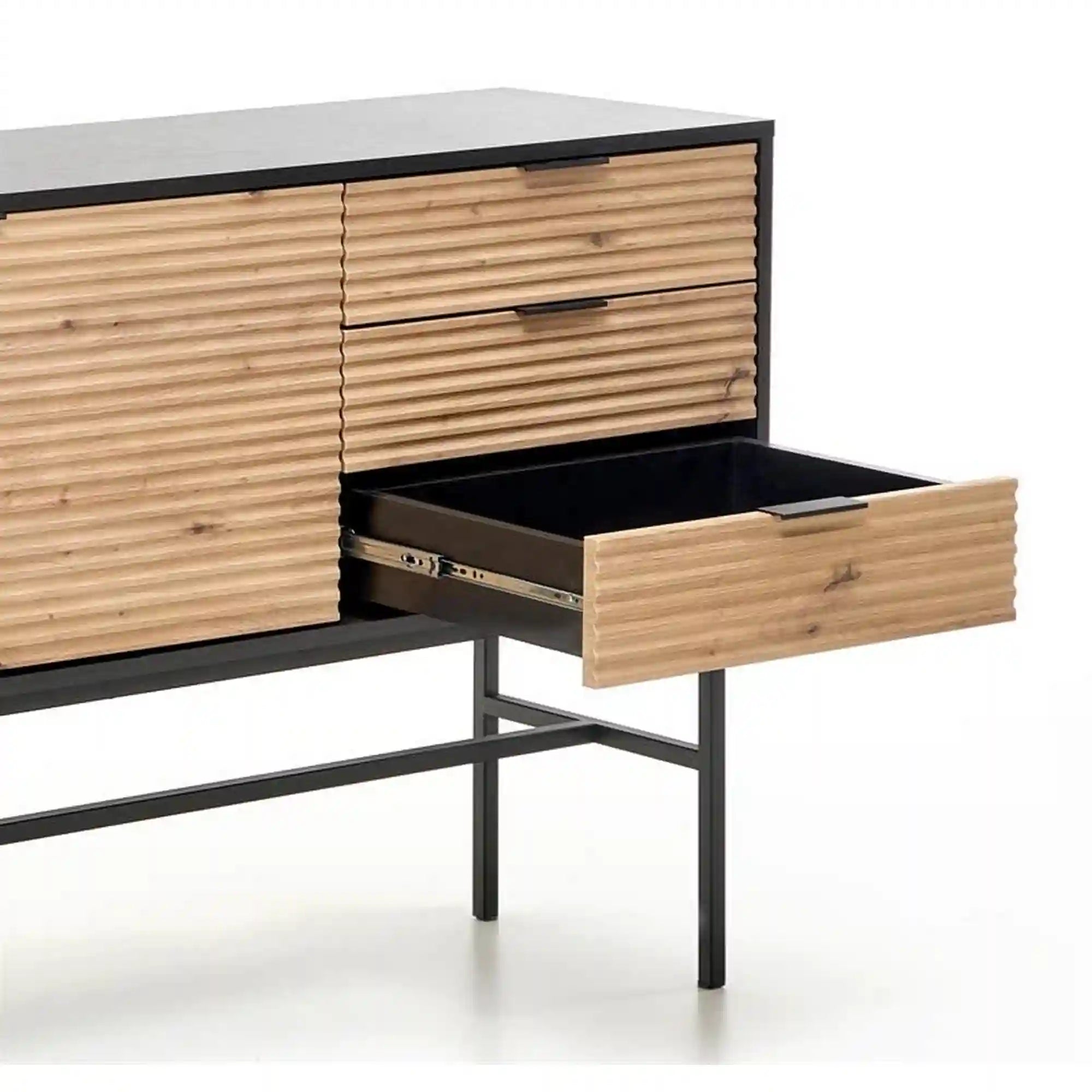 Comoda HOUSTON OCN-38135, stejar artisan/negru