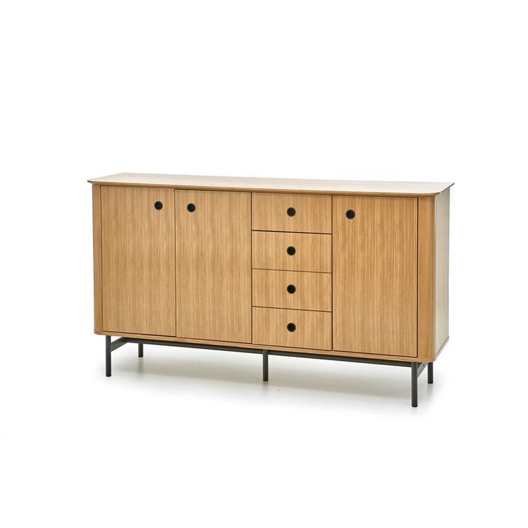 Comoda HOUSTON OCN-38156, stejar/negru