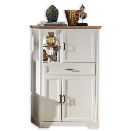 Comoda LISABONA OCN-28153, alb/stejar artisan