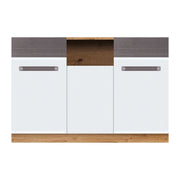 Comoda Martin, gri/alb, PAL, 135x90x43 cm