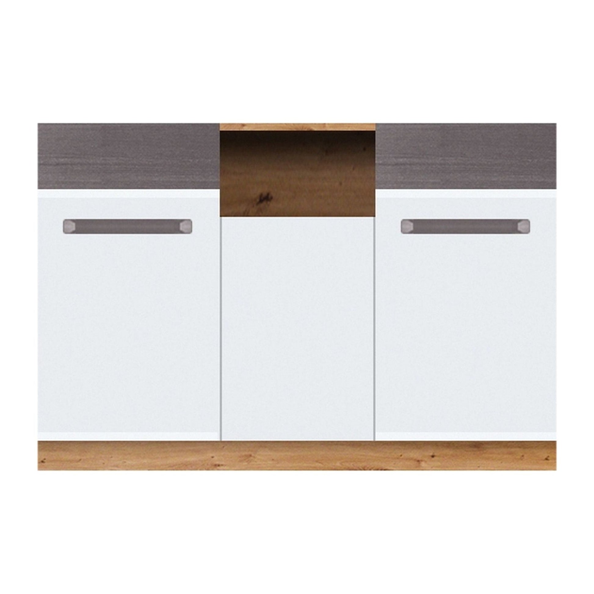 Comoda Martin, gri/alb, PAL, 135x90x43 cm