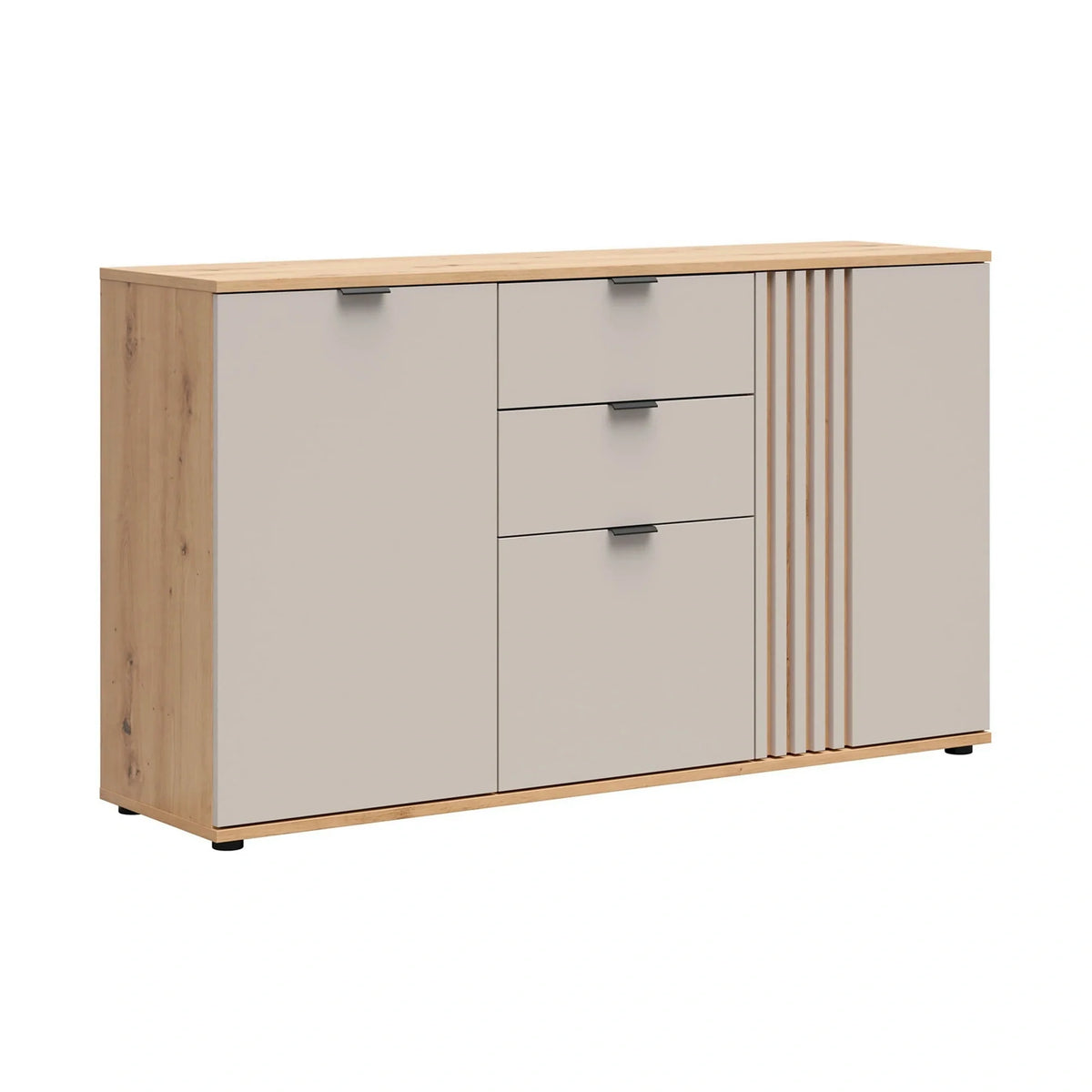 Comoda moderna dormitor BREVAS, stejar artisan/casmir, PAL, 150x40x87 cm