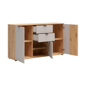 Comoda moderna dormitor BREVAS, PAL, stejar artisan/casmir, 150.5×40×86.7 cm