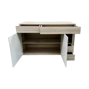 Comoda OSLO OS12, PAL laminat/MDF, stejar riva/casmir, 130×44×90 cm