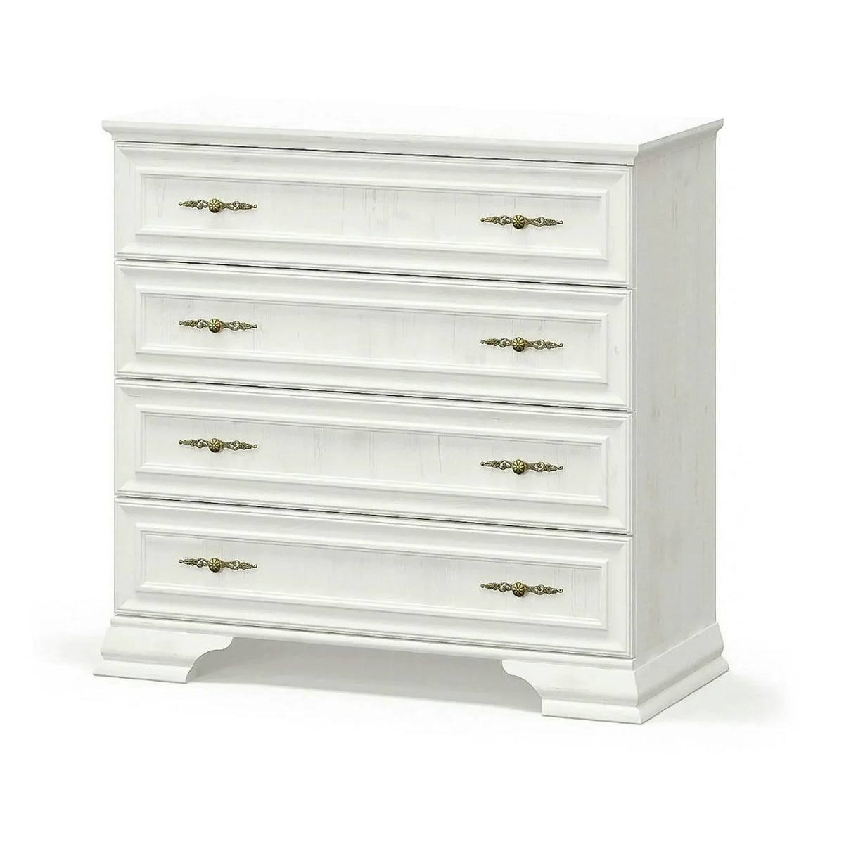 Comoda pin alb anderson IRYS, PAL laminat, cu 4 sertare, 93x39x89 cm