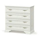 Comoda pin alb anderson IRYS, PAL laminat, cu 4 sertare, 93x39x89 cm