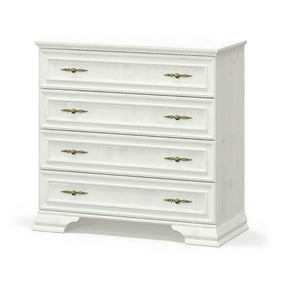 Comoda pin alb anderson IRYS, PAL laminat, cu 4 sertare, 93x39x89 cm