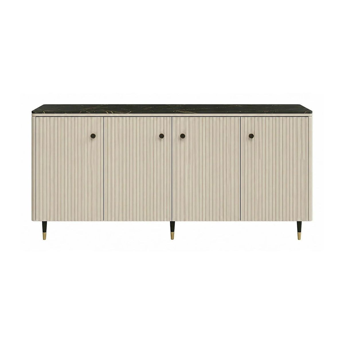 Comoda SIERRA SR8, casmir/negru, PAL laminat, 185x39x86 cm