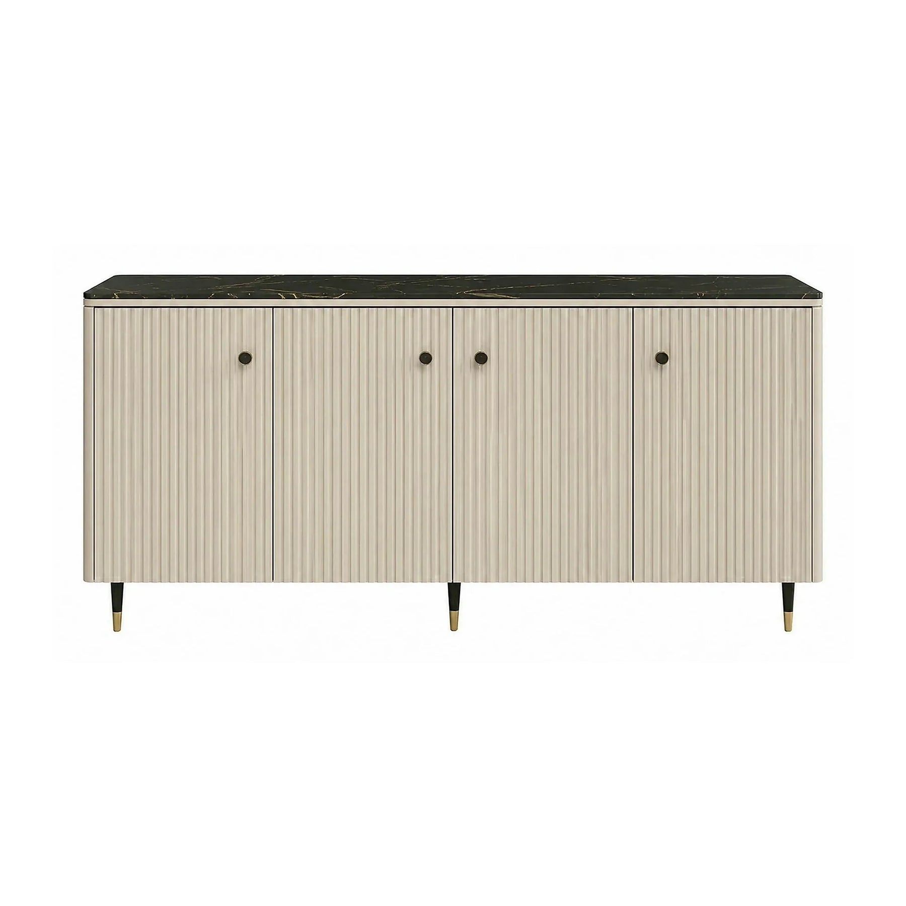 Comoda SIERRA SR8, casmir/negru, PAL laminat, 185x39x86 cm