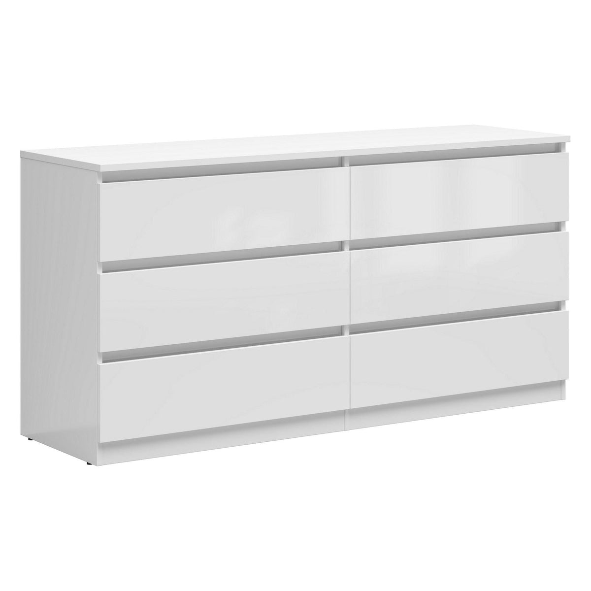 Comoda TETRIX, alb lucios, PAL, 150x45x75.5 cm
