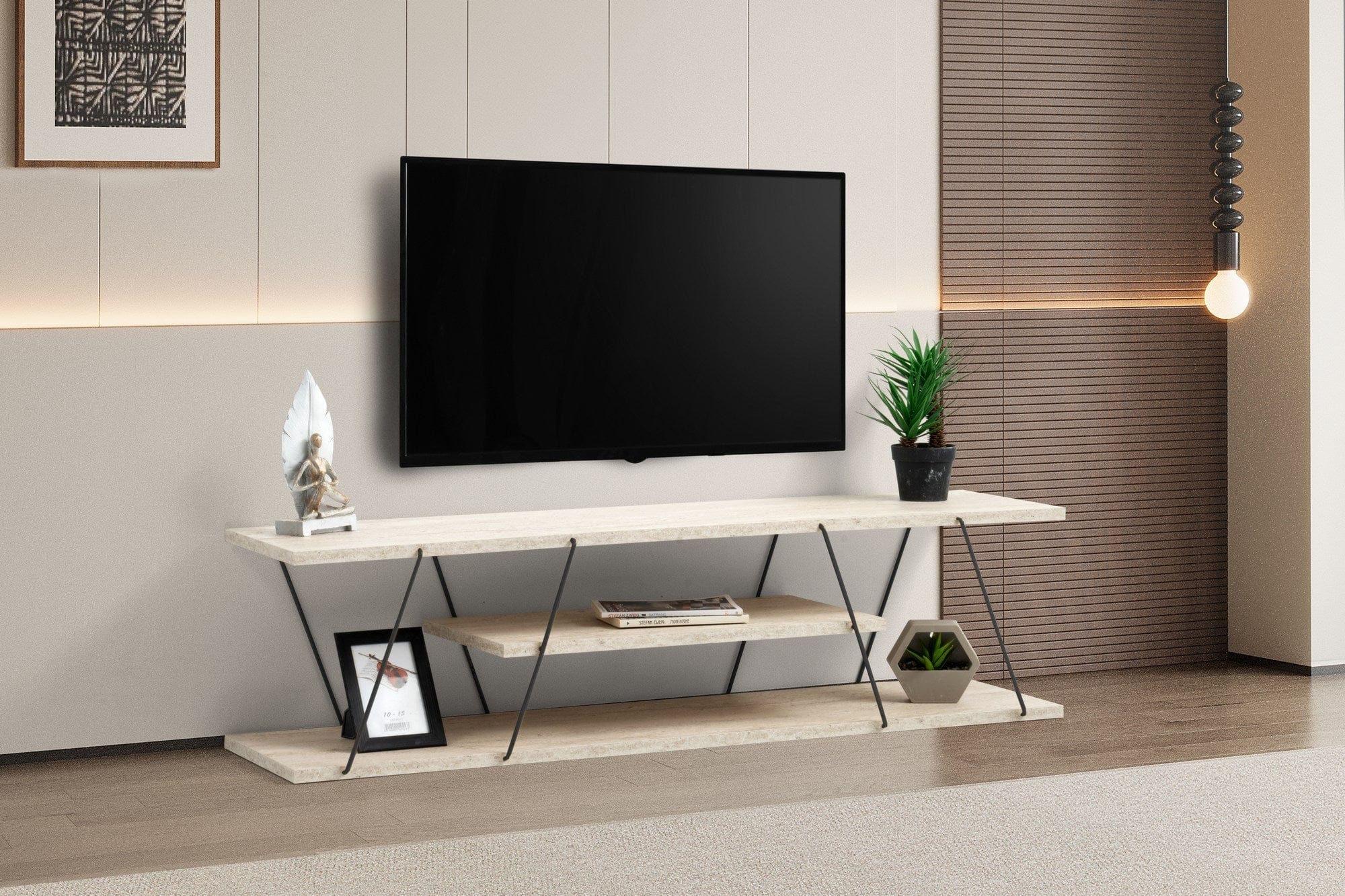 Comoda TV AMSTERDAM OCN-34015, bej/negru