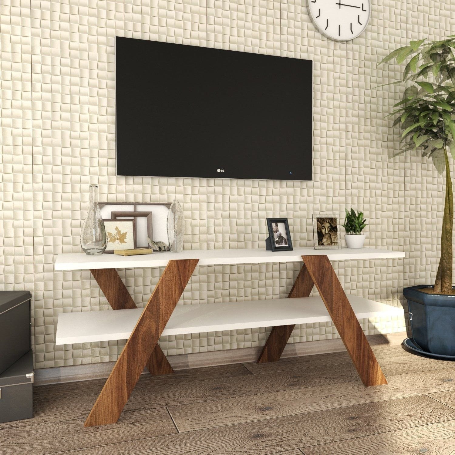 Comoda TV AMSTERDAM OCN-34016, alb/nuc