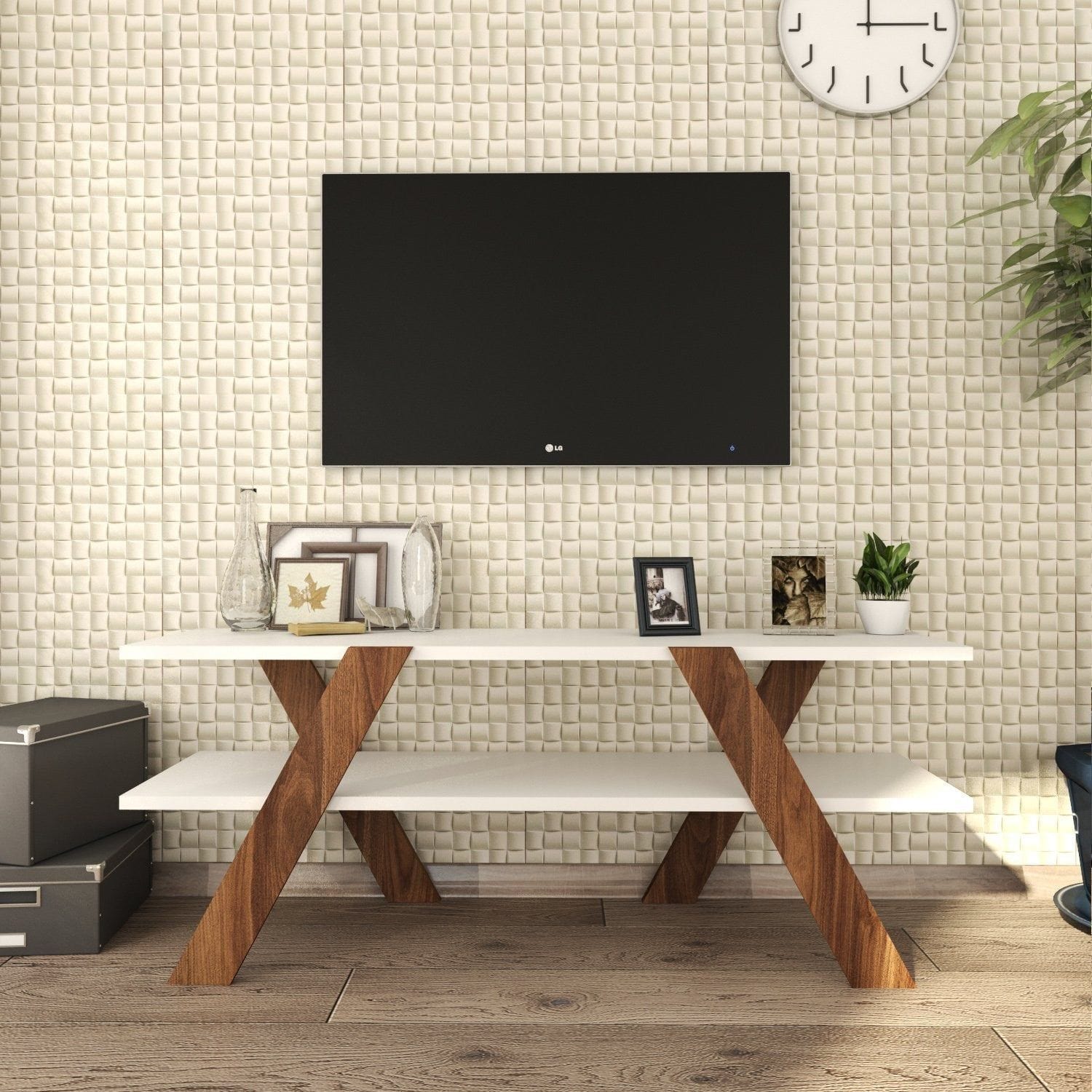 Comoda TV AMSTERDAM OCN-34016, alb/nuc